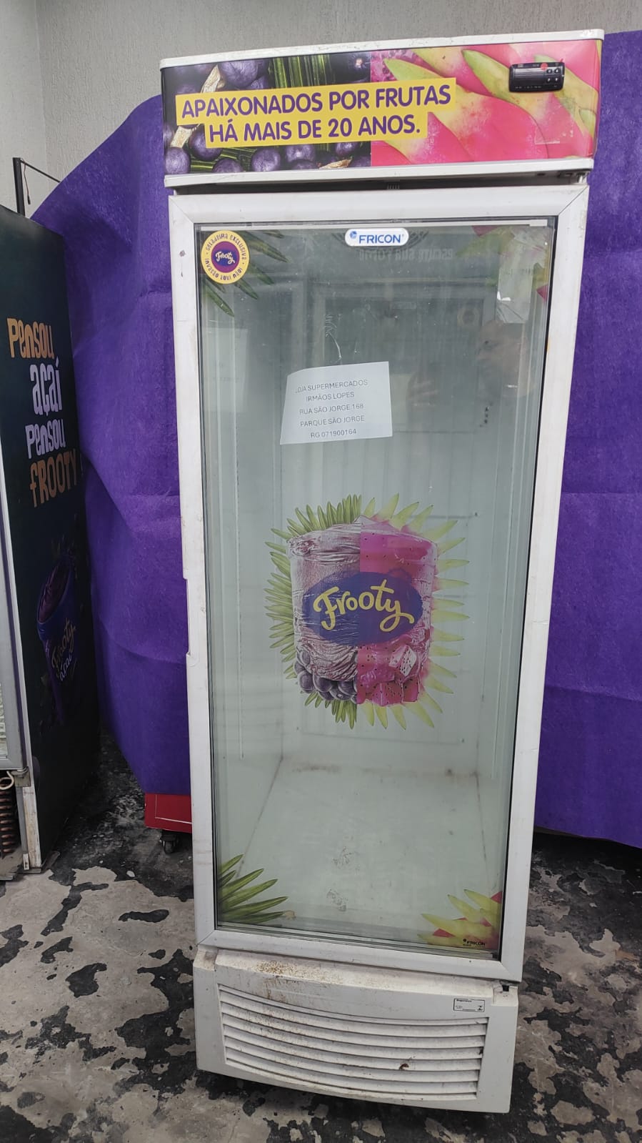 FREEZER VERTICAL FRICON COM DEFEITO - RG: 0719000164