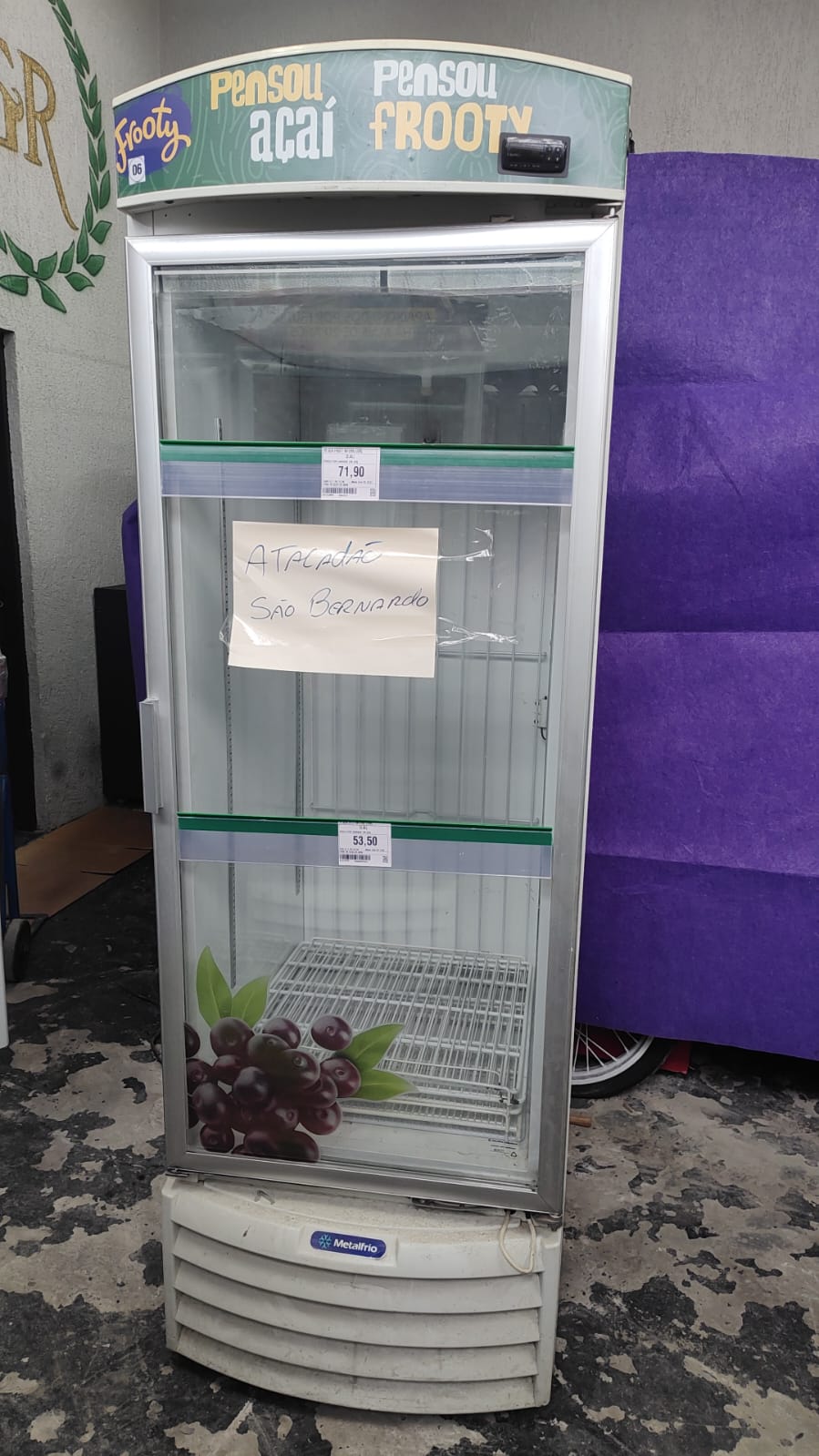 FREEZER VERTICAL METALFRIO COM DEFEITO - RG: 2160436080500-6