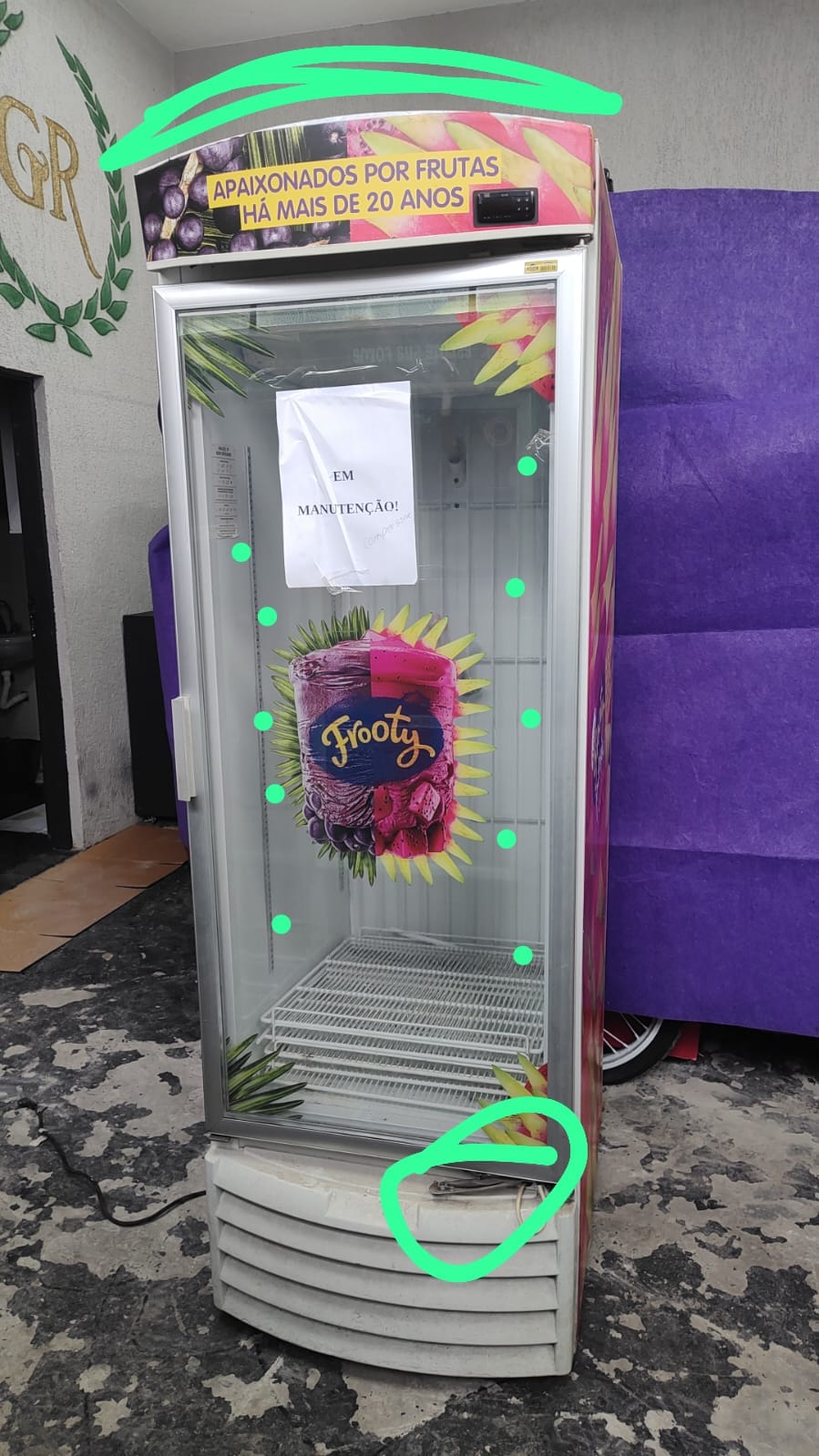 FREEZER VERTICAL METALFRIO COM DEFEITO - RG: 2160346074220-2