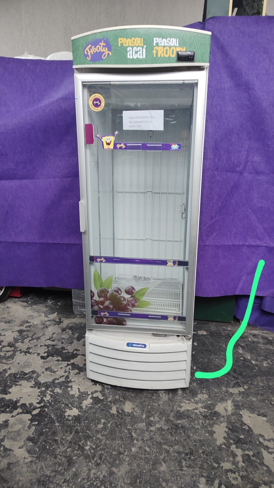 FREEZER VERTICAL METALFRIO COM DEFEITO - RG: 2183286817013-9