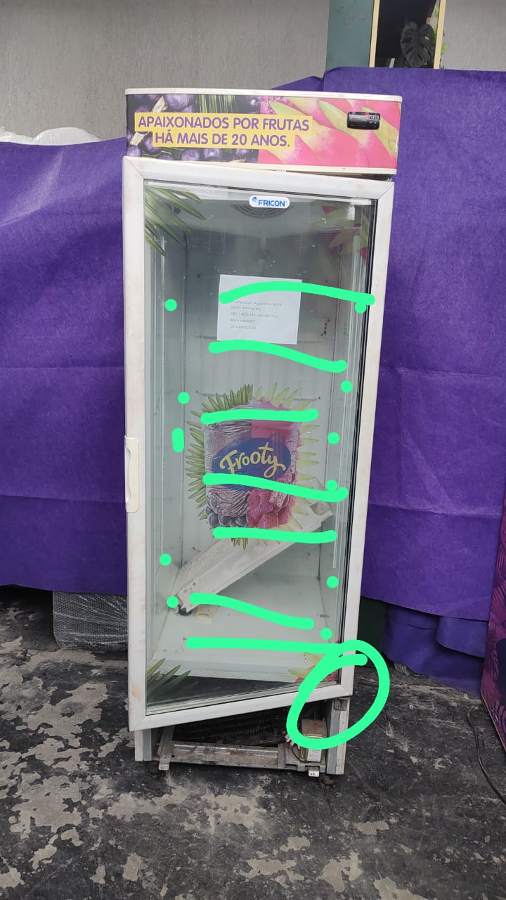 FREEZER VERTICAL FRICON COM DEFEITO - RG: 0419000307