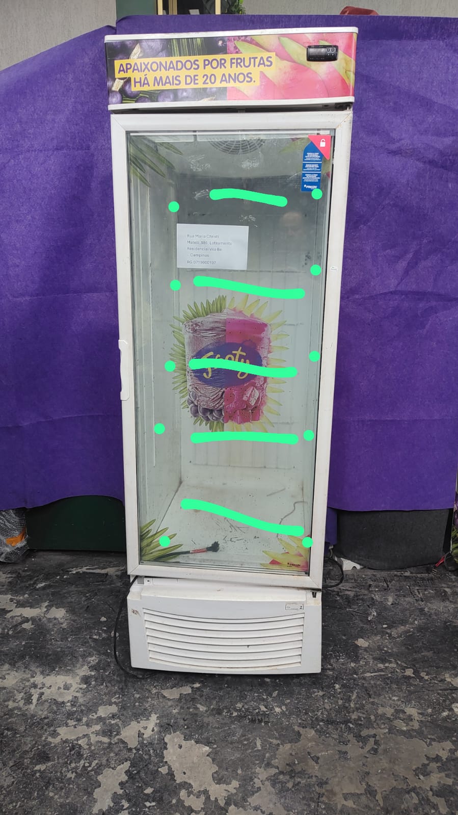 FREEZER VERTICAL FRICON COM DEFEITO - RG: 0719000197